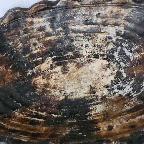 Antique-Style Attilas Original Repro Oval Scalloped Pedestal Bowl 19" x 9" - Picture 8 of 12